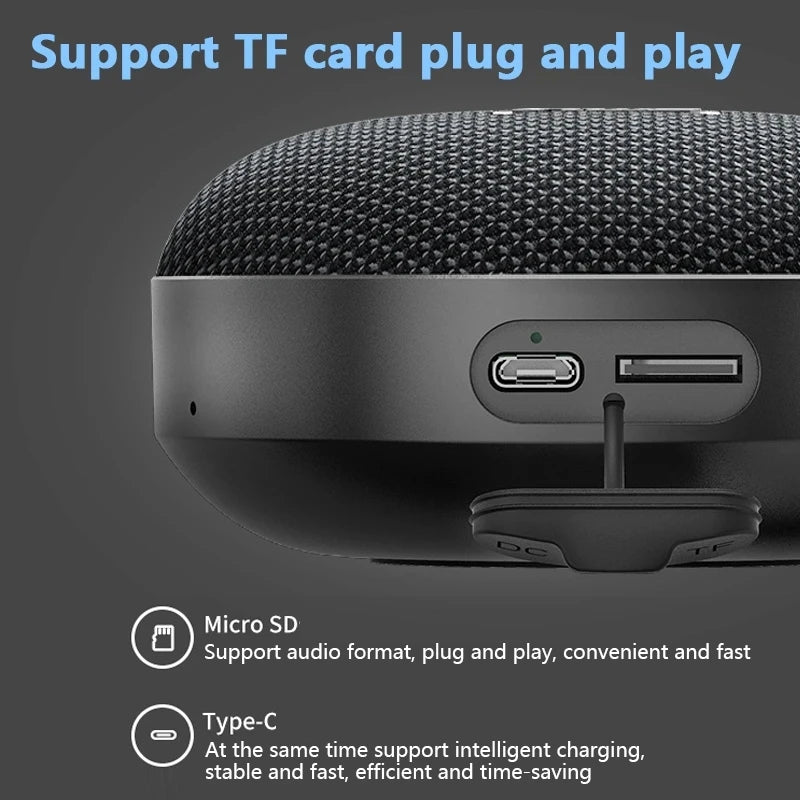 Caixa De Som Bluetooth Speaker Portable Sound Box Music Wireless Mini Subwoofer Column Bocina Blootooth Baffle Bicycle Bike Loud