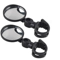 2pcs Adjustable Rotate Bicycle Auxiliary Rearview Mirror Handlebar Mount Wide-Angle Convex Cycling Rear View Mirrors Accessories