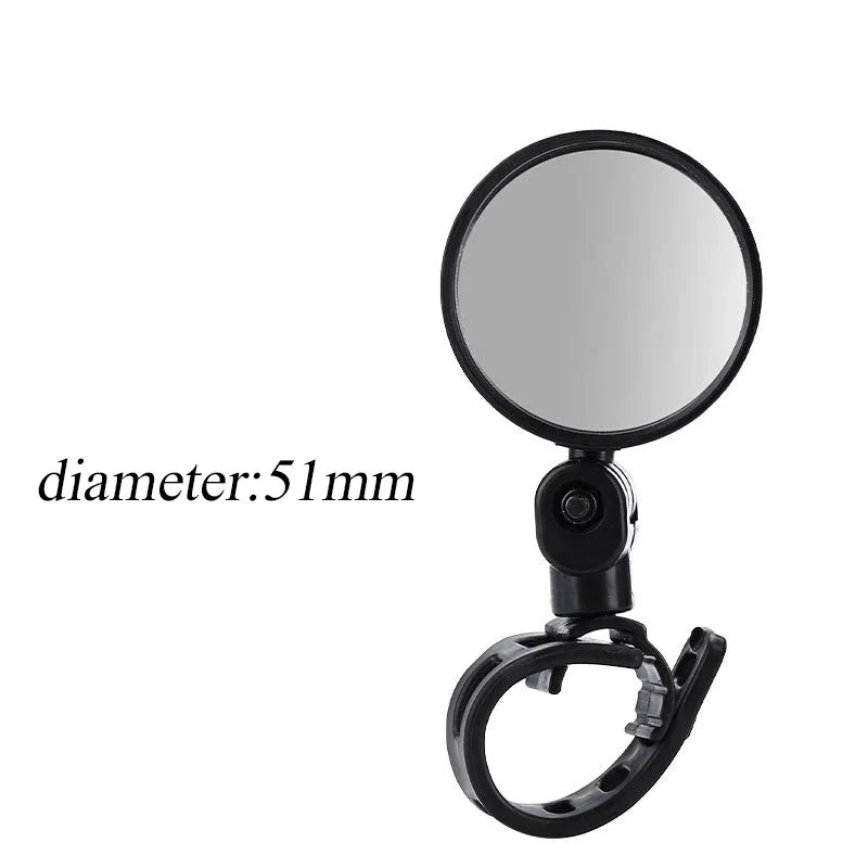 2pcs Adjustable Rotate Bicycle Auxiliary Rearview Mirror Handlebar Mount Wide-Angle Convex Cycling Rear View Mirrors Accessories