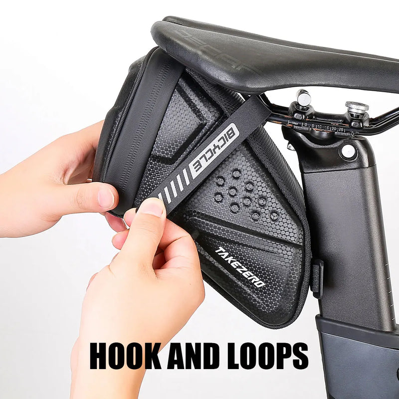 TAKEZERO TZ07 Bicycle Tail Bag Saddle Bag Mountain Bike EVA Hard Shell Road Bike Rear Bag Riding Equipment Accessories